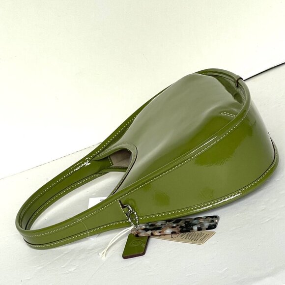 Coach Ergo Bag Crinkle Patent Shoulder Bag Coachtopia Leather Olive CQ003 Green - Picture 7 of 11